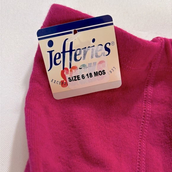 Jefferies Pink Footless Leotards with Faux Fur Trim Infant Size 6-18 Months New - Picture 4 of 5